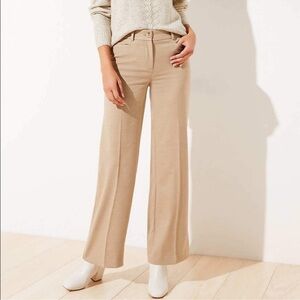 LOFT High-Waist Wide Leg Trouser Pants in‎ Caramel Sz 14 NWT
